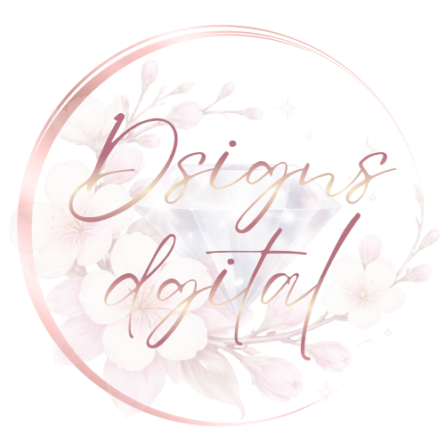 Dsignsdgital shop icon golden ring with sakura flowers and diamond symbol