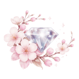 minimal sakura diamond logo without text core symbol